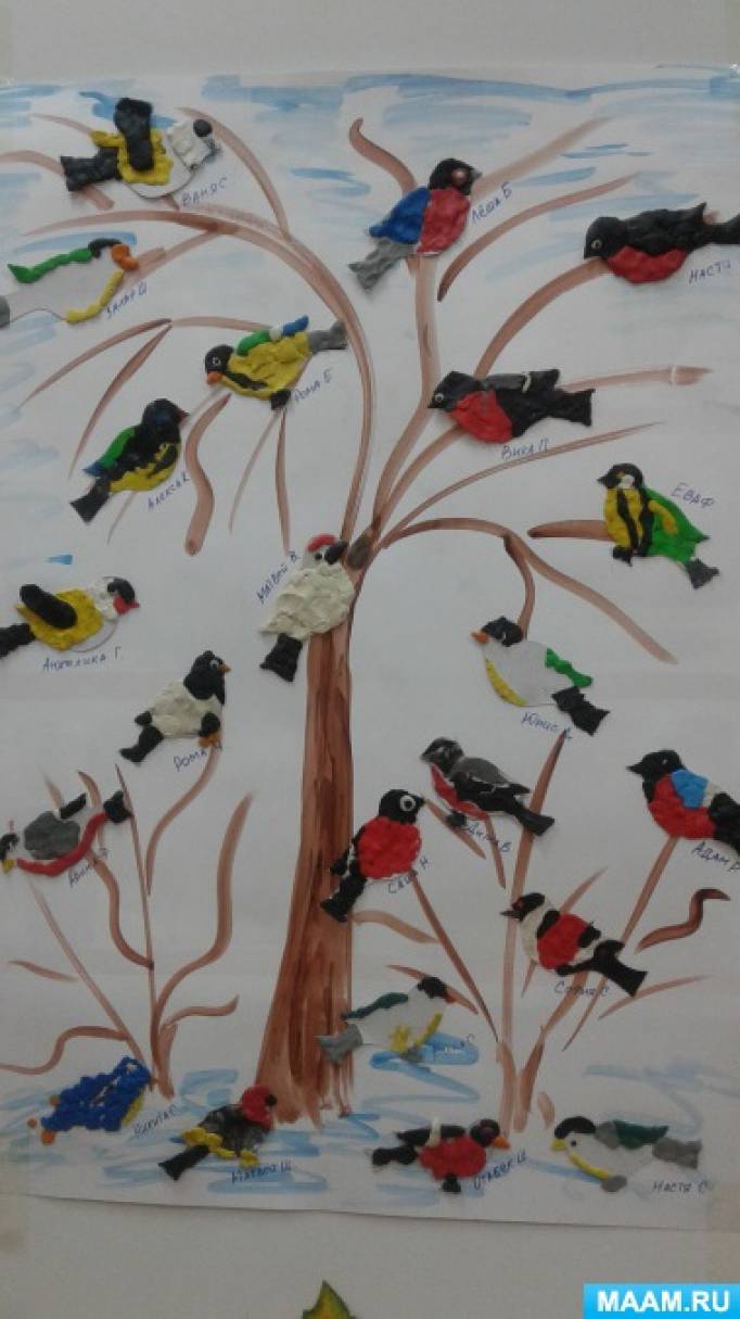 Коллективная работа день птиц. Рисование в подготовительной группе на тему птицы. Неделя птиц в детском саду. Рисование зимующие птицы подготовительная группа. Рисование зимующие птицы старшая группа.