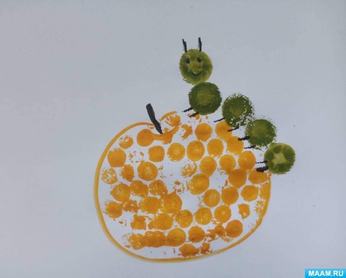 Мастер-класс по рисованию в технике штампинга «Вкусное яблоко» с использованием пузырчатой пленки
