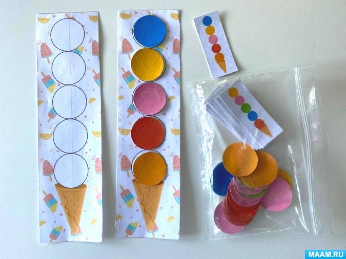Дидактическая игра для дошкольников «Мороженое»