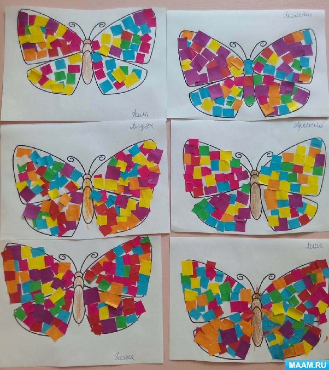 Занятие бабочки средняя группа. Бабочка аппликация для детей средняя группа Колдина. Поделка бабочка. Поделка бабочка из цветной бумаги. Поделка бабочка для дошкольников.