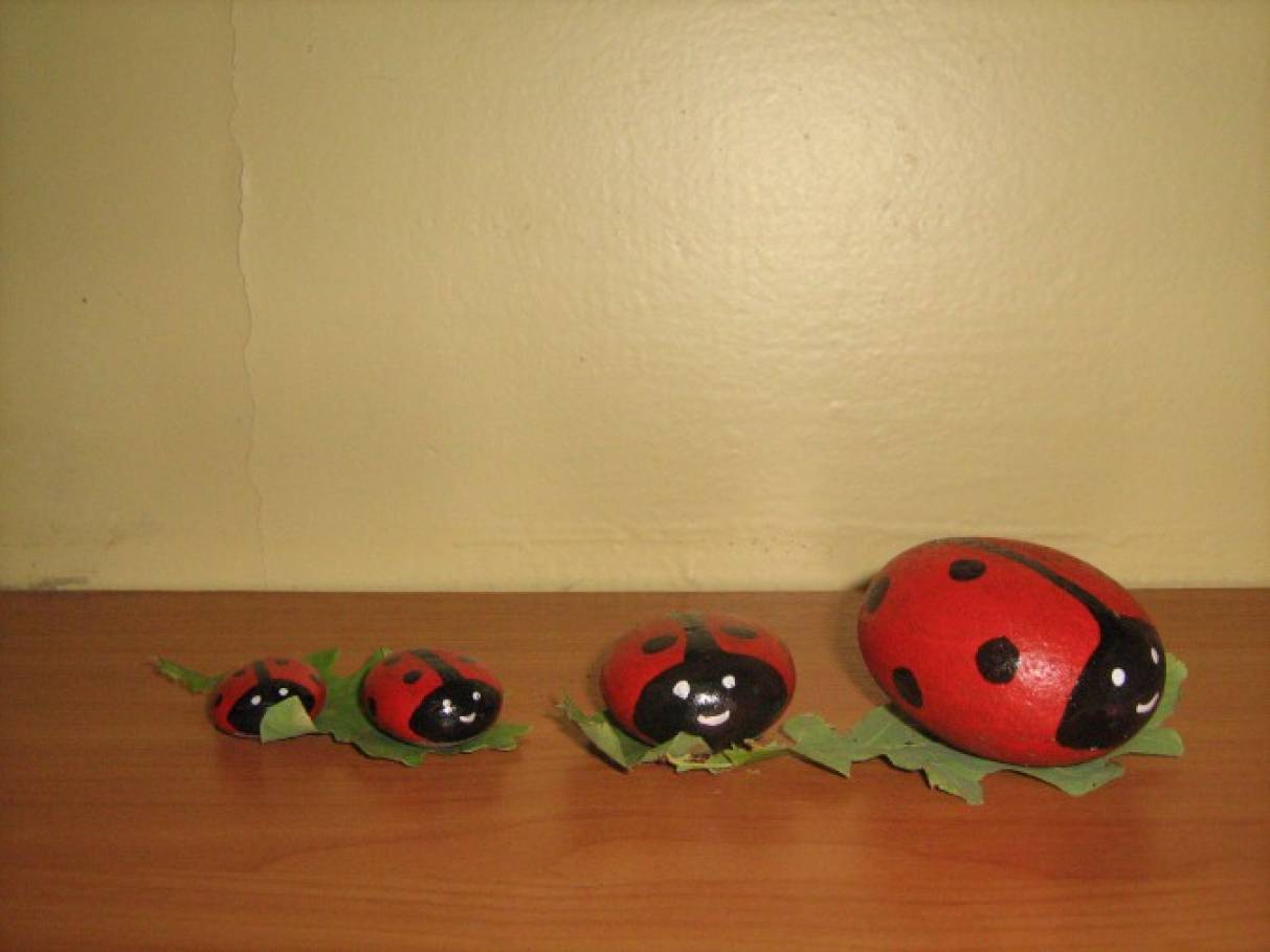 Божья коровка из грецкого ореха