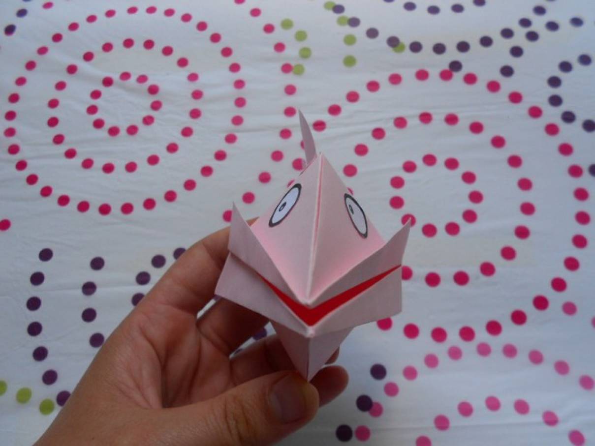 Мастер-класс «Ящерица-говорушка». Оригами.