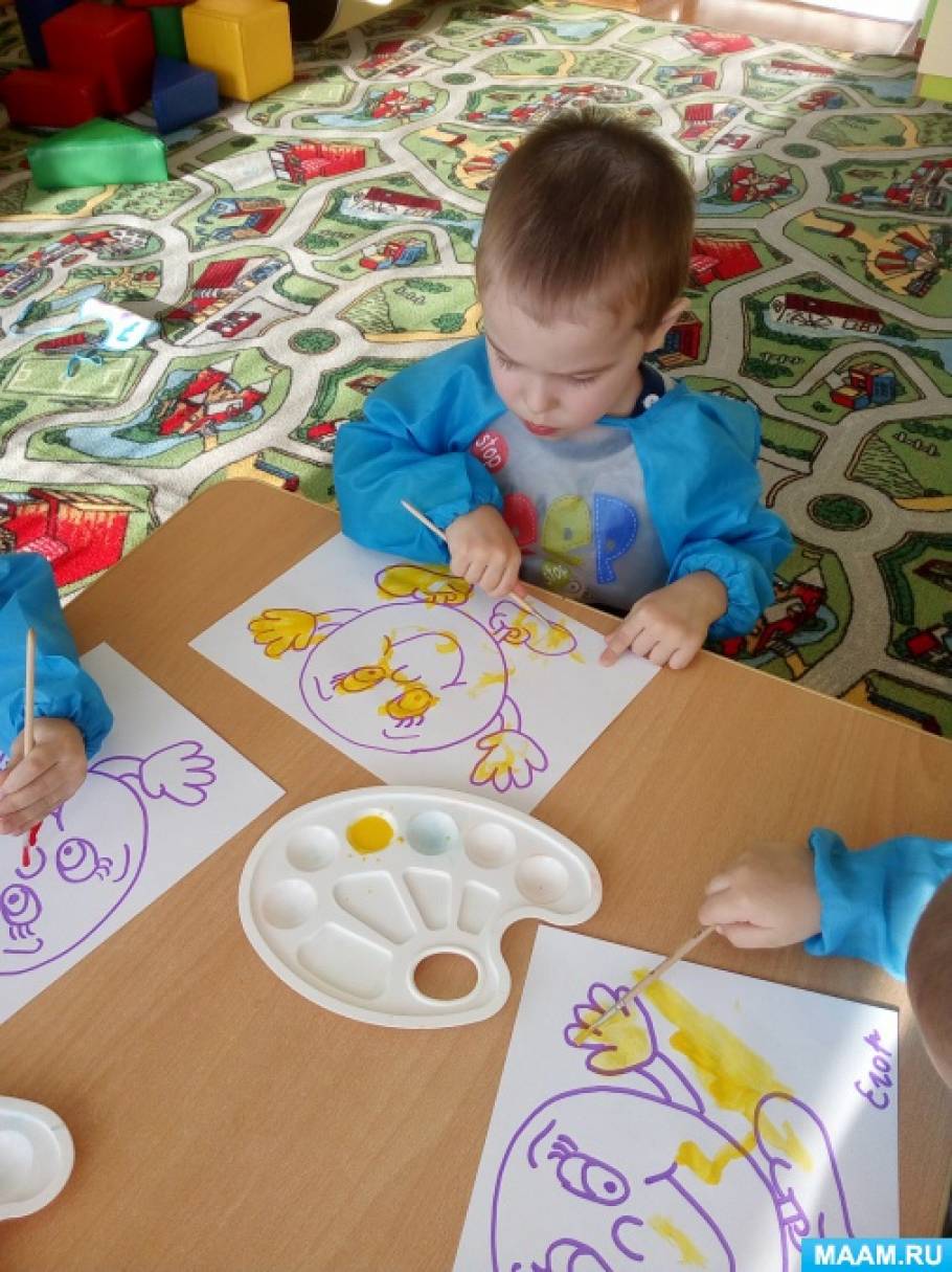 Нарисуй что то круглое во второй младшей группе рисование
