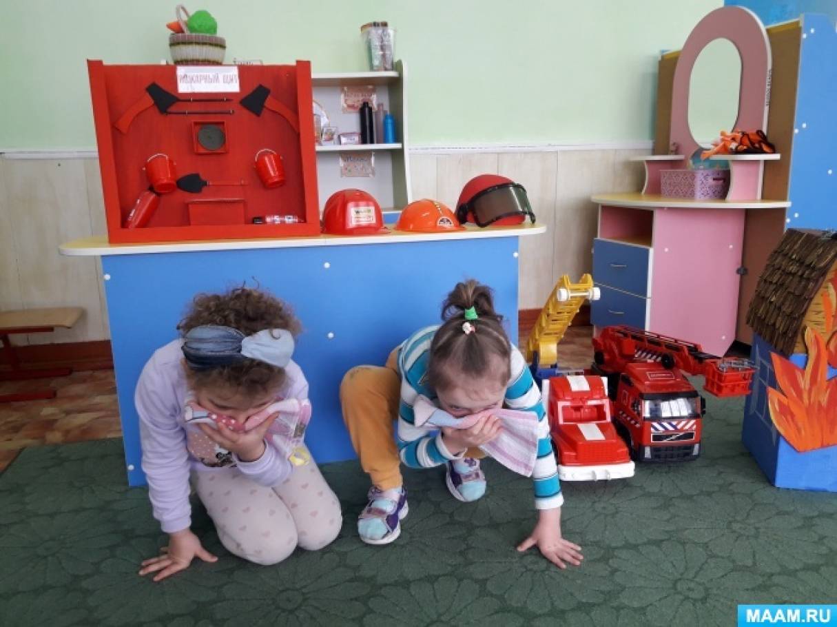 Занятие по пожарной безопасности в средней группе