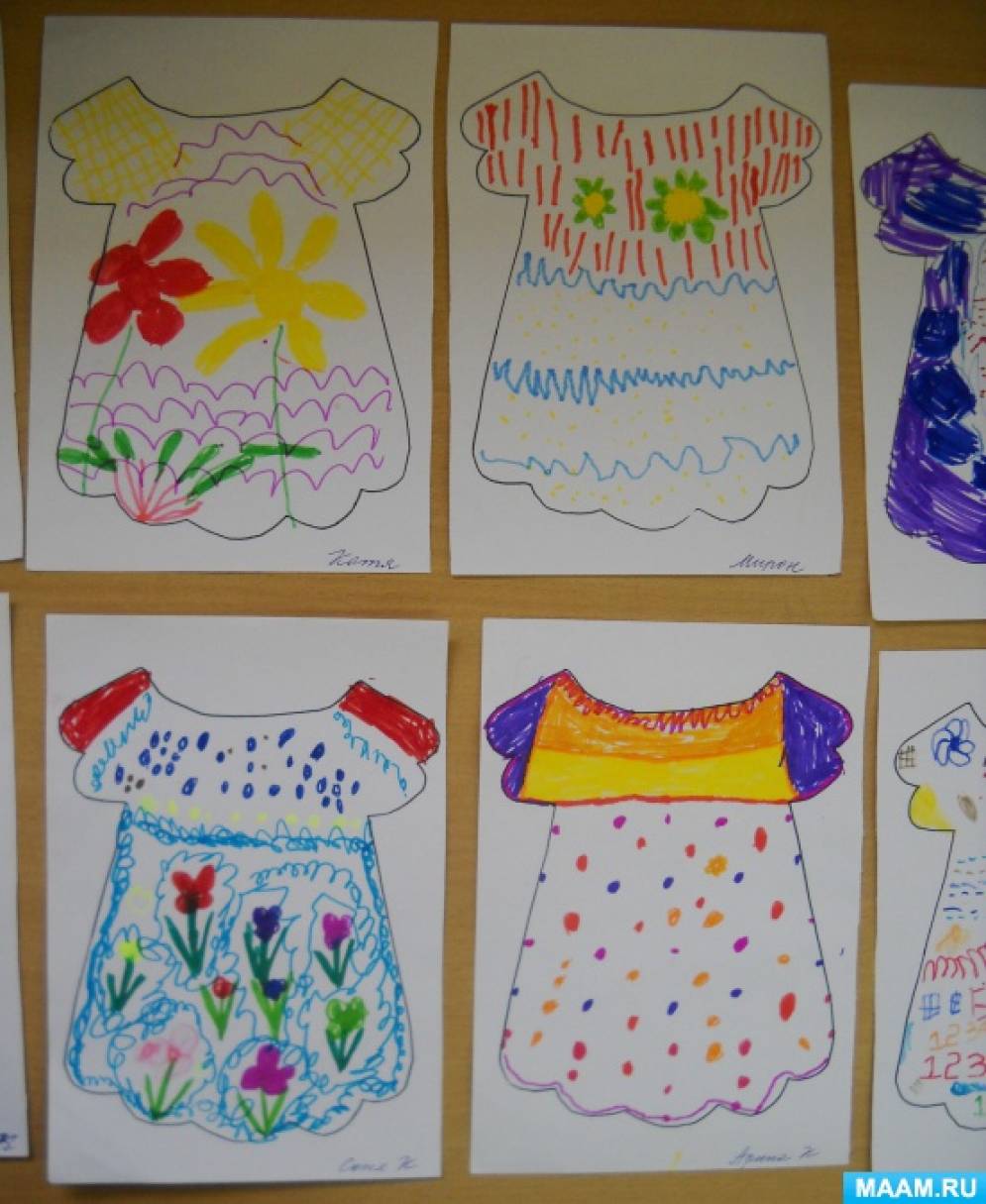 Платье для мамы в детском саду. Рисование одежда старшая группа. Рисование одежда средняя группа. Рисование одежда младшая группа. Рисование одежда в подготовительной группе.