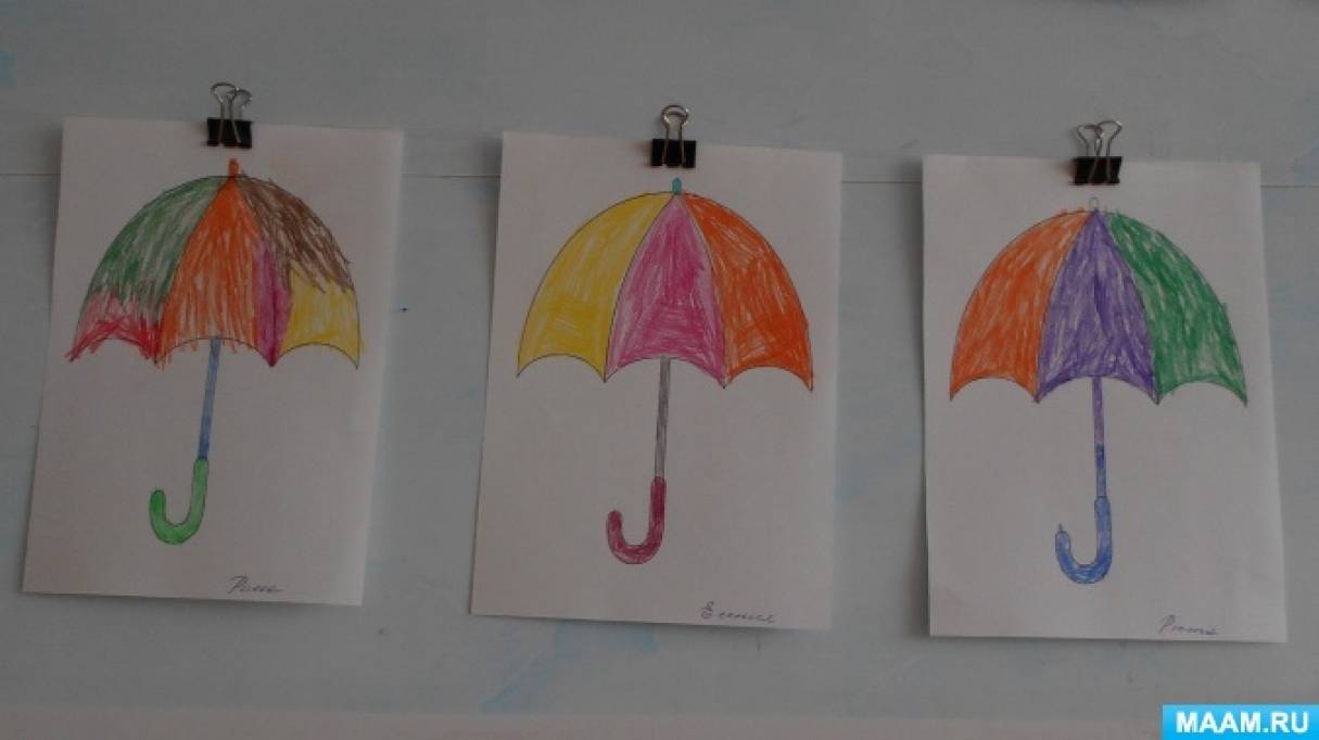 Зонтик младшая группа. Рисование зонтик в старшей группе. Рисование зонтика в средней группе. Рисование в средней группе Веселые зонтики. Рисование зонтика в младшей группе.