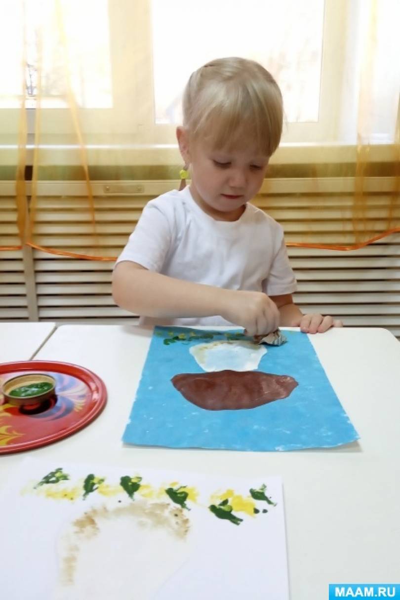 Детский мастер-класс по нетрадиционному рисованию «Белый гриб»