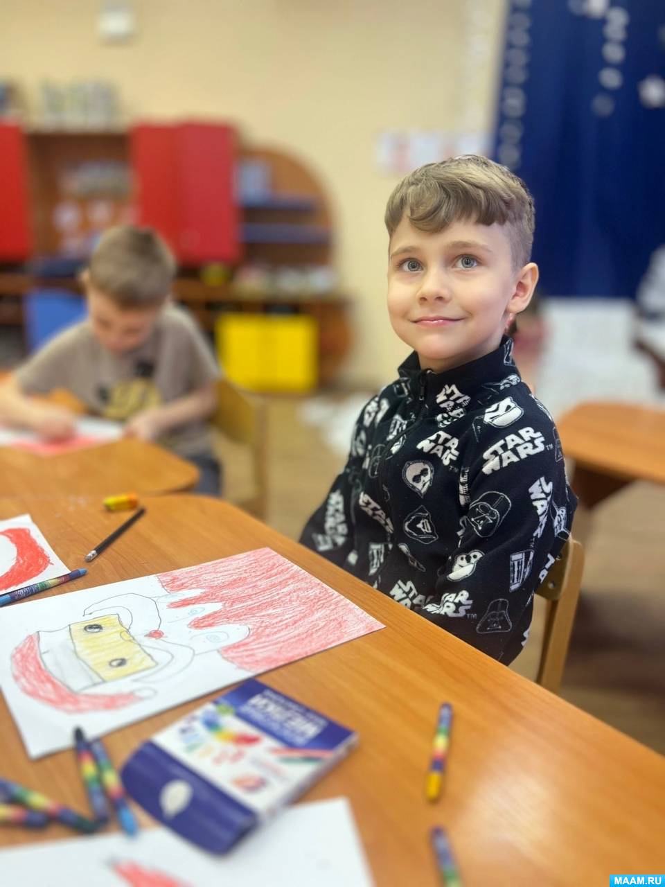 Конспект занятия по рисованию «Волшебный Дед Мороз» (3 фото ...