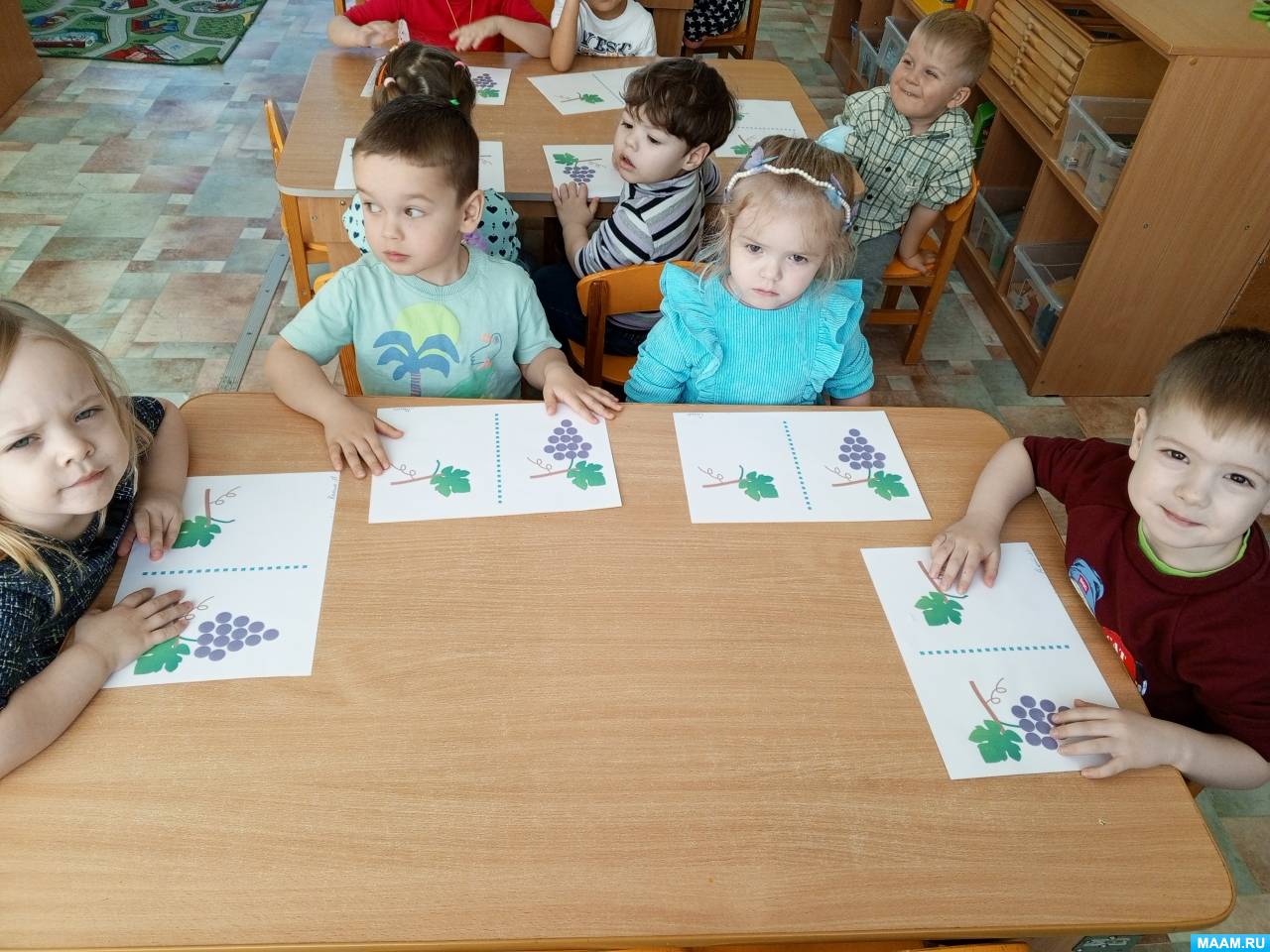 Рисование во второй младшей группе «Виноград» (7 фото). Воспитателям ...