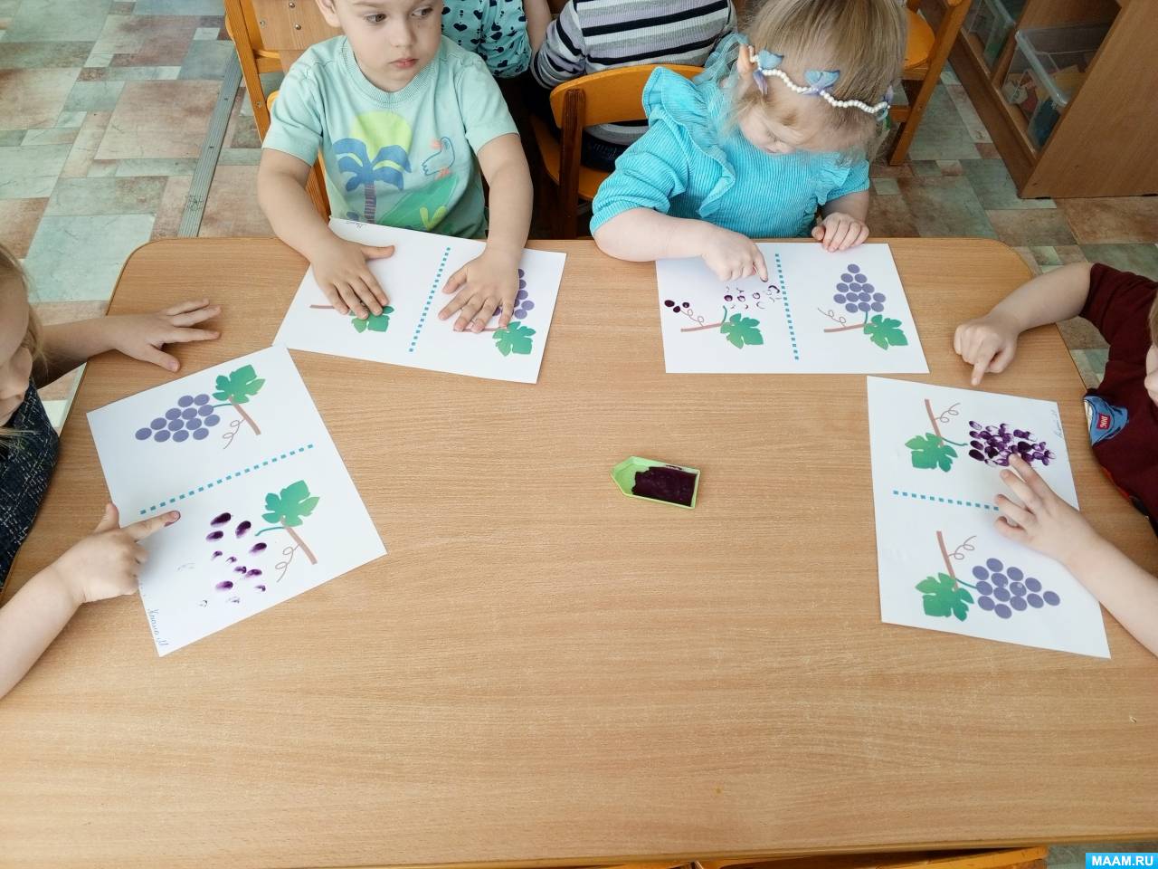 Рисование во второй младшей группе «Виноград» (7 фото). Воспитателям ...