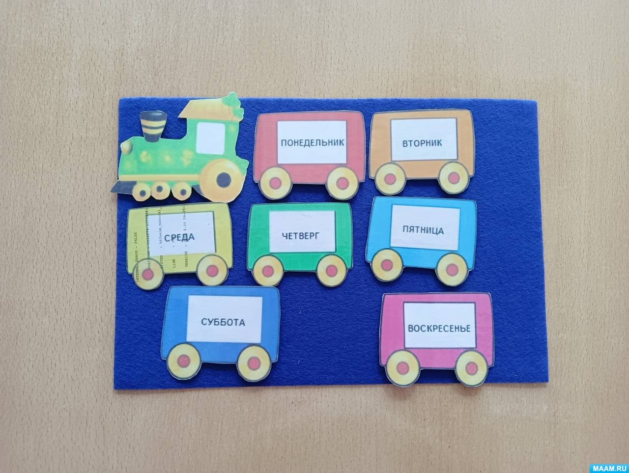 Дидактическая игра «Паровозик дней» (2 фото). Воспитателям детских ...
