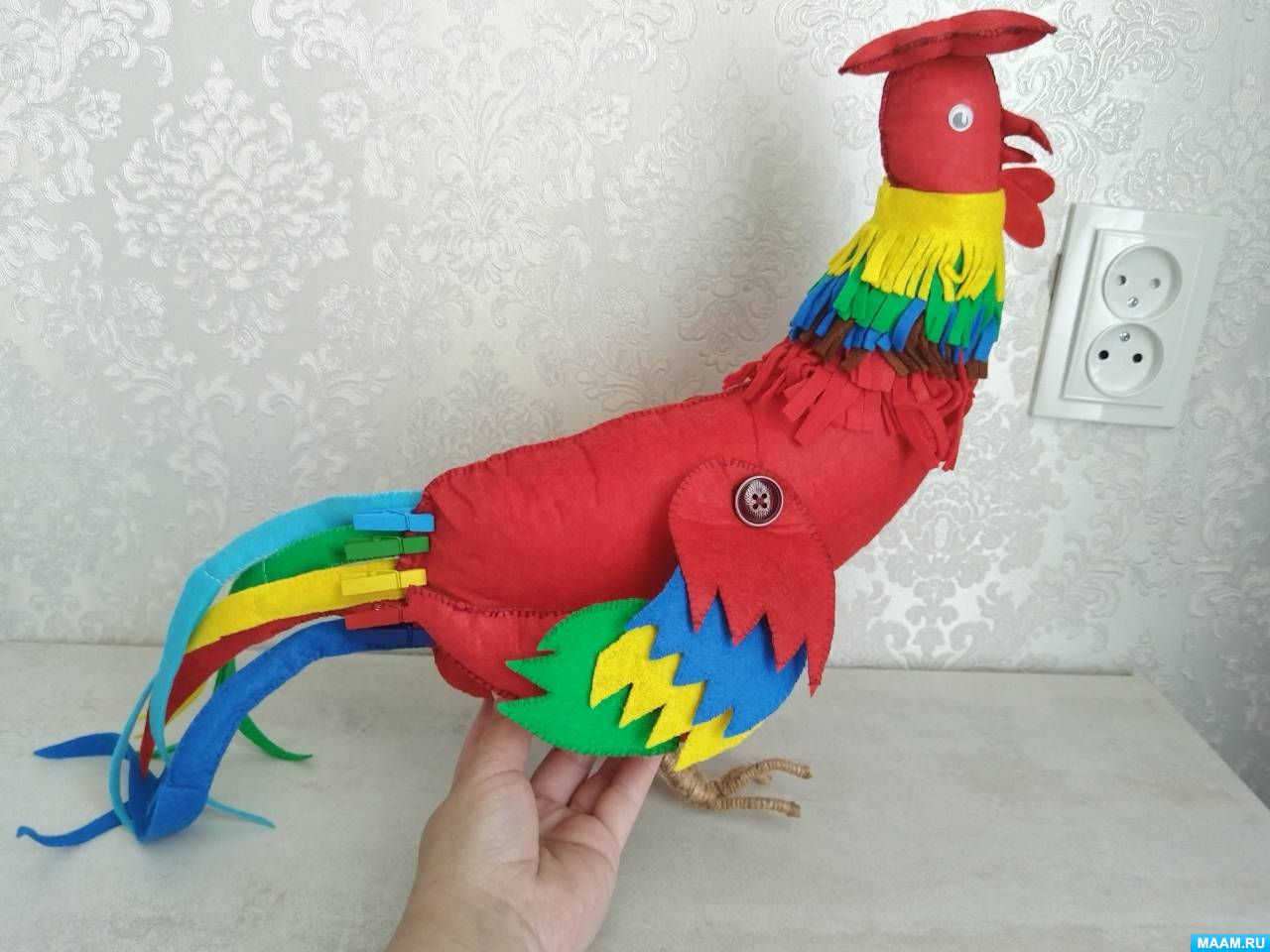 Как сделать петуха из бумаги