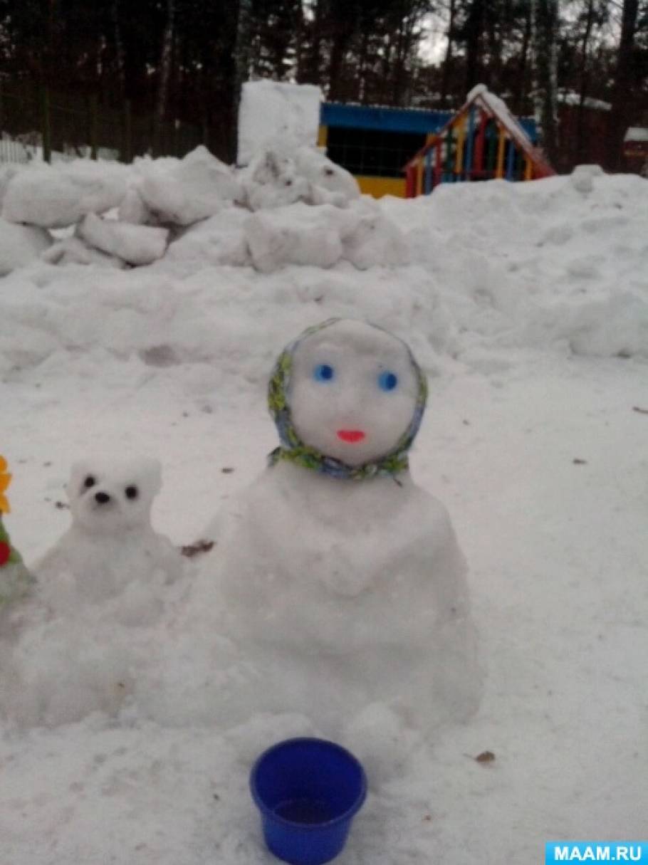 Выбираем фигуры для лепки из снега в детском саду