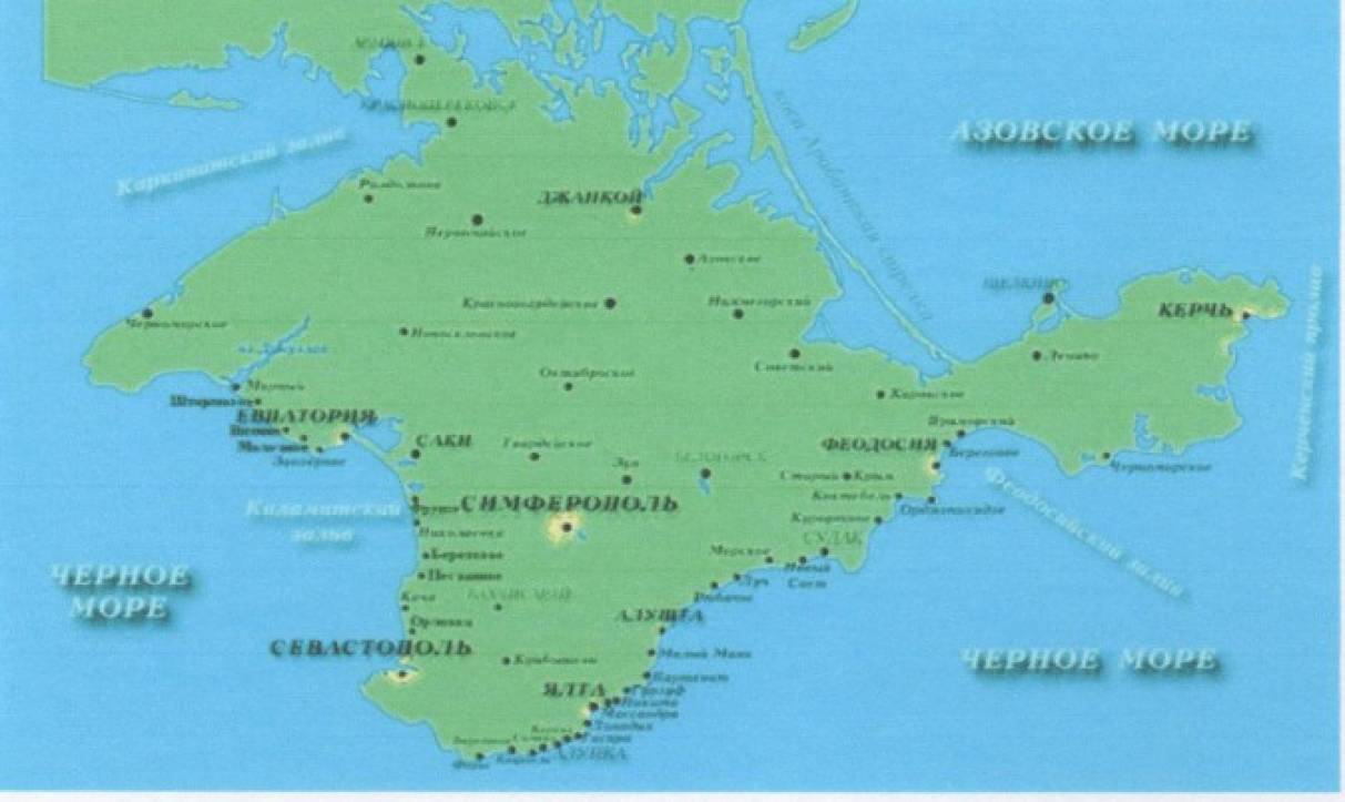 Карта крыма и морей