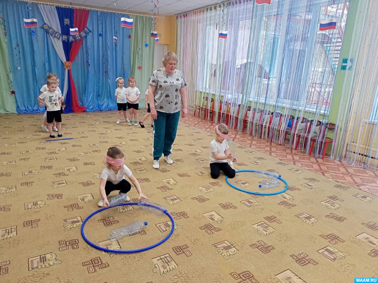 Спортивное развлечение 23 февраля старшая группа