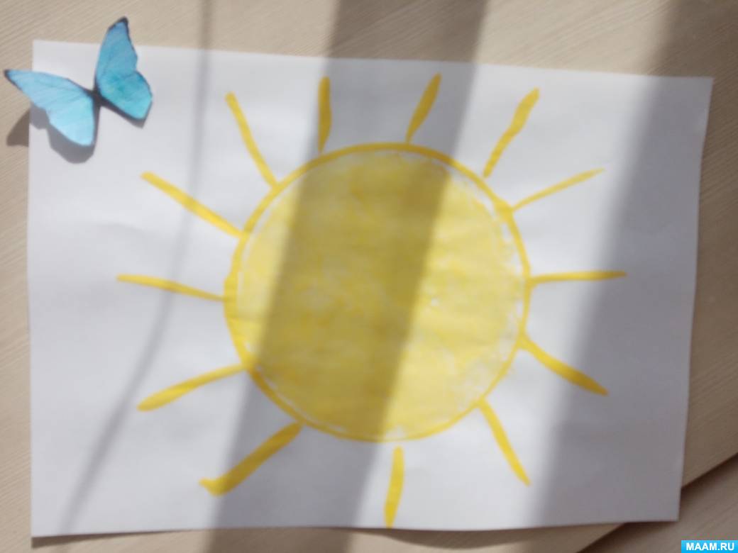 Конспект занятия по рисованию во второй младшей группе «Солнышко лучистое»