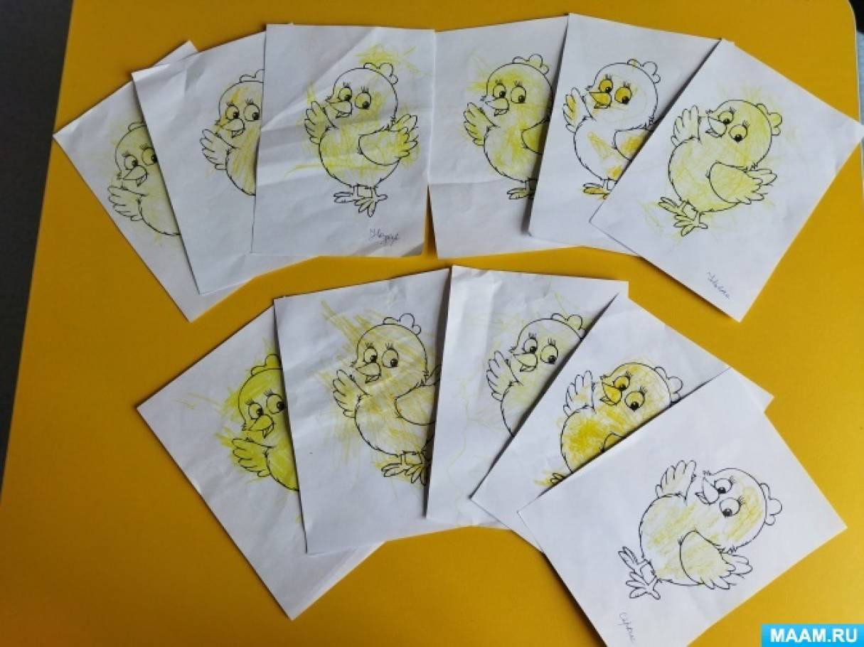 Конспект занятия по рисованию «Цыплёнок» в младшей группе (2 фото).  Воспитателям детских садов, школьным учителям и педагогам - Маам.ру