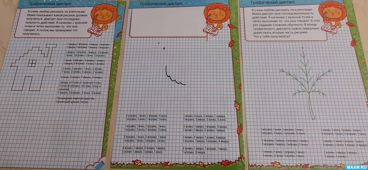 Использование графических диктантов в работе с детьми подготовительных ...