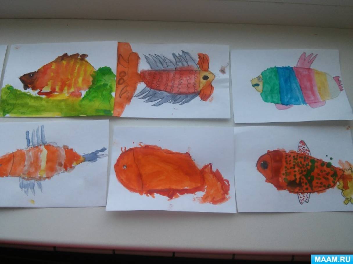 Рисования рыбки плавают в аквариуме. Рисование рыбы в младшей группе. Рисование рыбки в младшей группе. Рисование аквариумные рыбки младшая группа. Рисование рыбки в старшей группе.