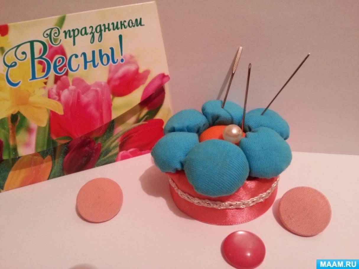 Мастер-класс «Игольница «Цветок» (5 фото). Воспитателям детских садов ...