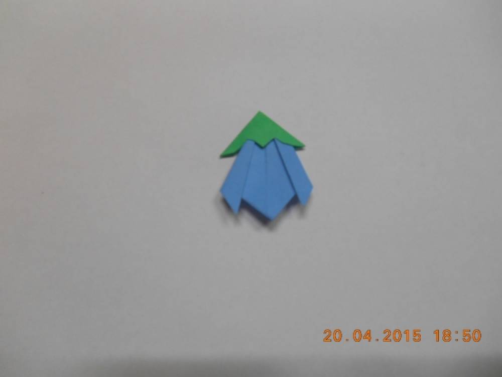Оригами колокольчик из бумаги схема для детей