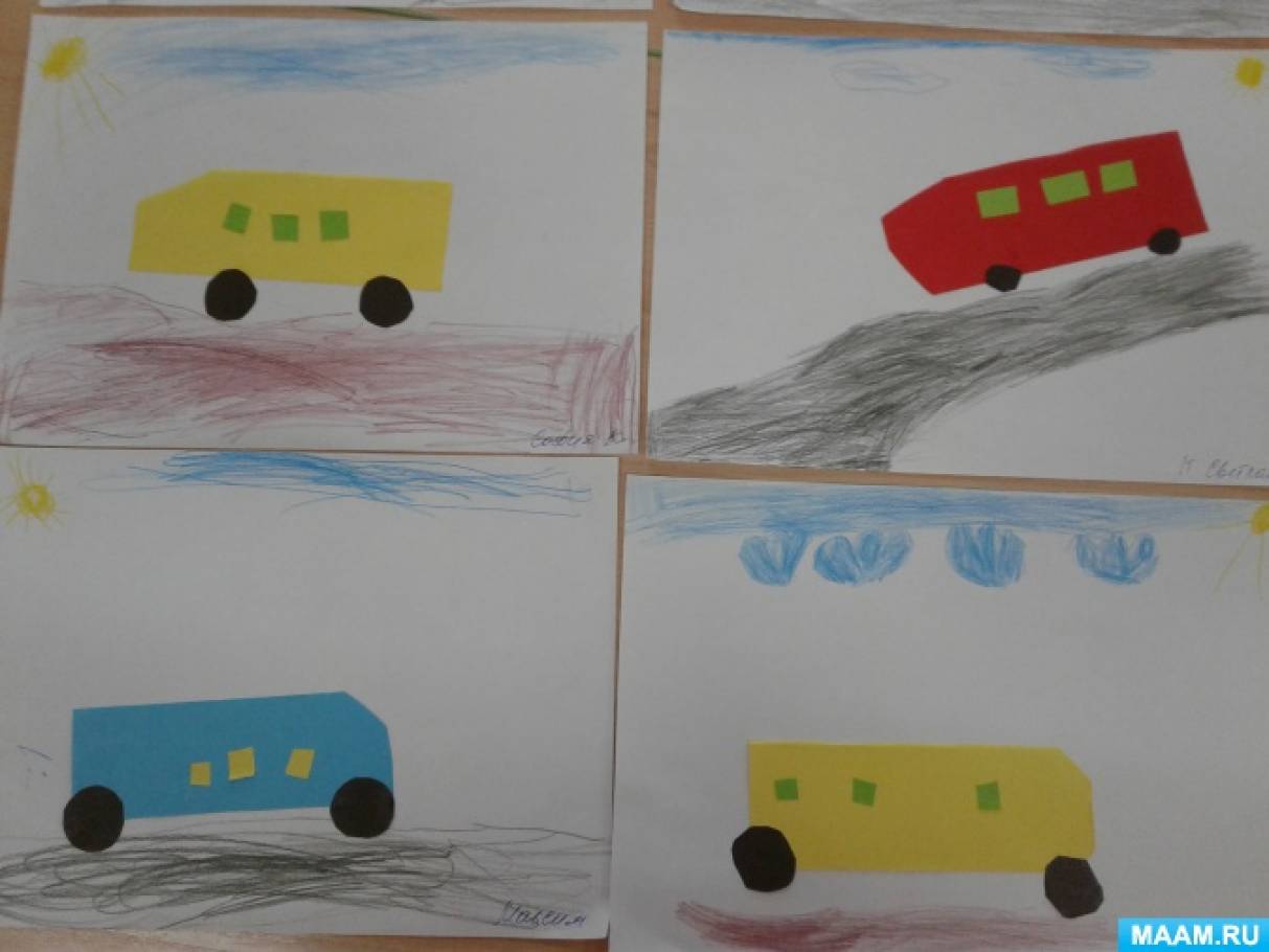 Занятие на тему транспорт младшая группа. Рисование транспорт старшая группа. Рисование автобус в старшей группе. Рисунок транспорт в средней группе. Рисование по теме транспорт в средней группе.