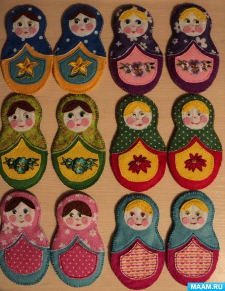 Дидактическая игра из фетра «Крошечки-матрёшечки» Фото Дидактическая игра из фетра «Крошечки-матрёшечки»