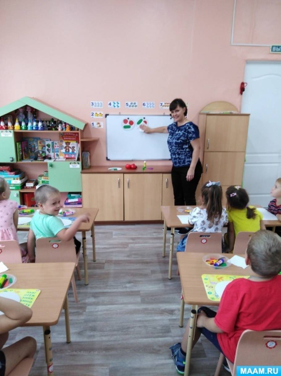 Фото №2 Публикация Конспект ООД по аппликации Огурцы и помидоры лежат на тарелке в старшей группе размещена в разделах Аппликации
