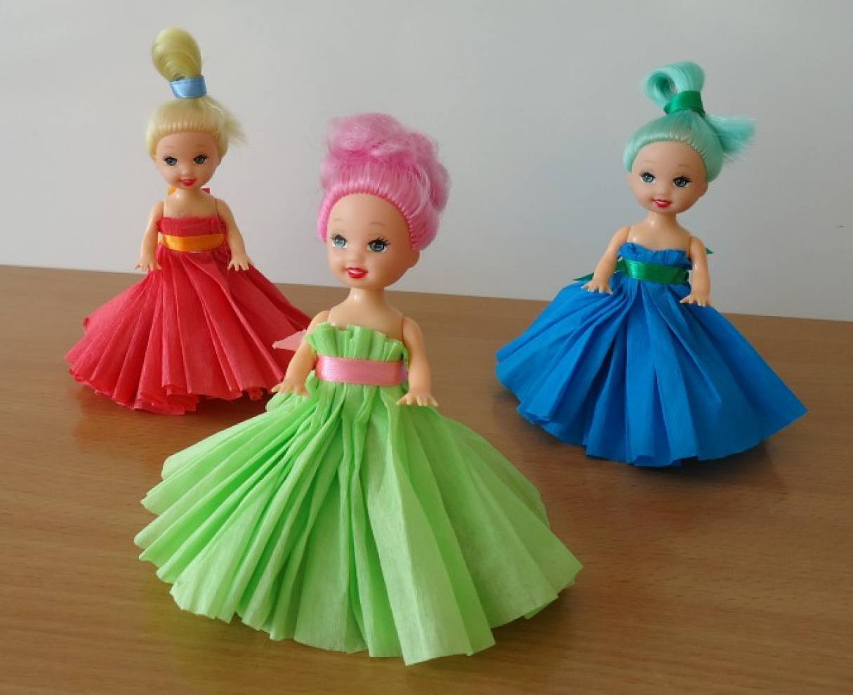 Платье из бумаги своими руками: яркие идеи для девочек на конкурс и для игрушечных кукол