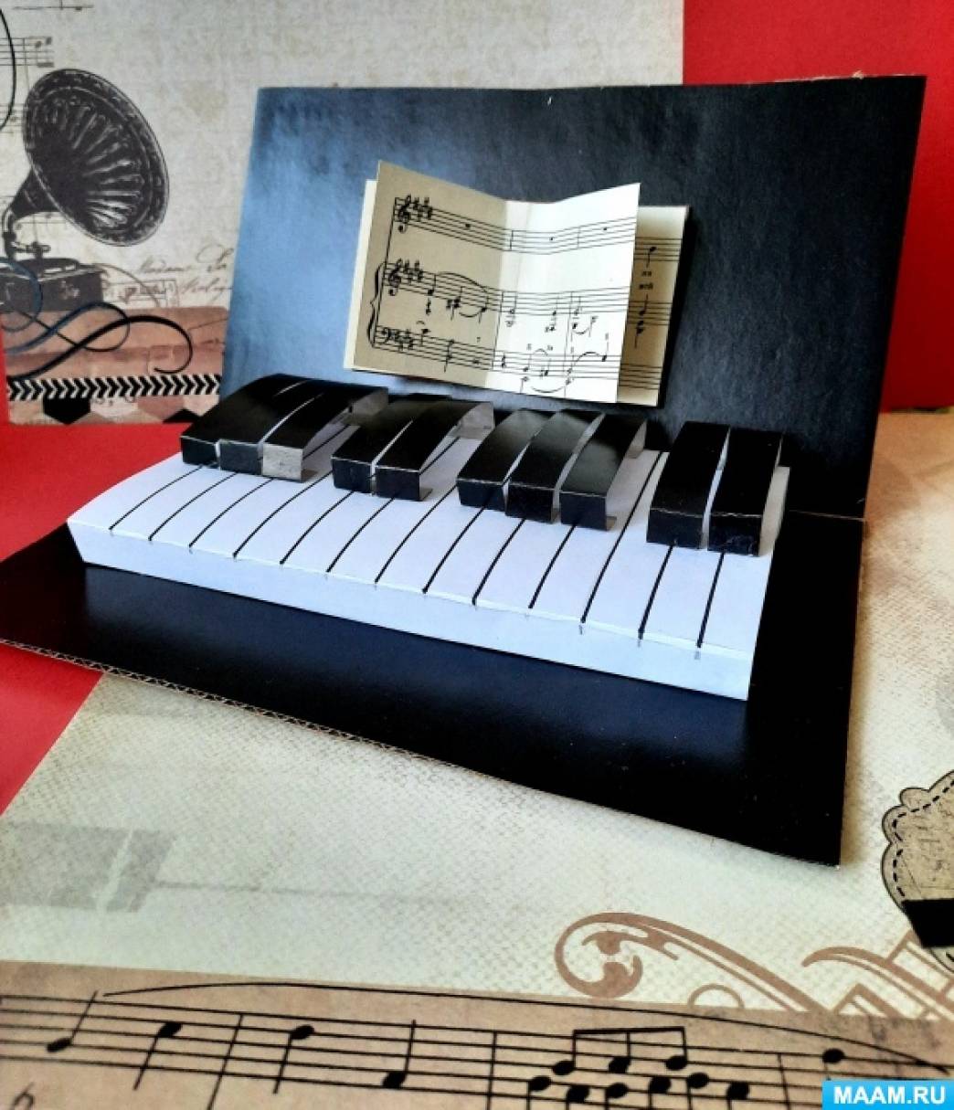 Развивающее пособие «Пианино» к Всемирному Дню фортепиано и мастер-класс по его созданию