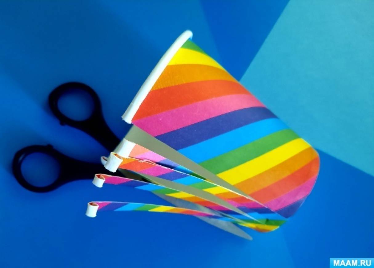 Мастер-класс по созданию поделки из бумажного стаканчика «Радужная ...
