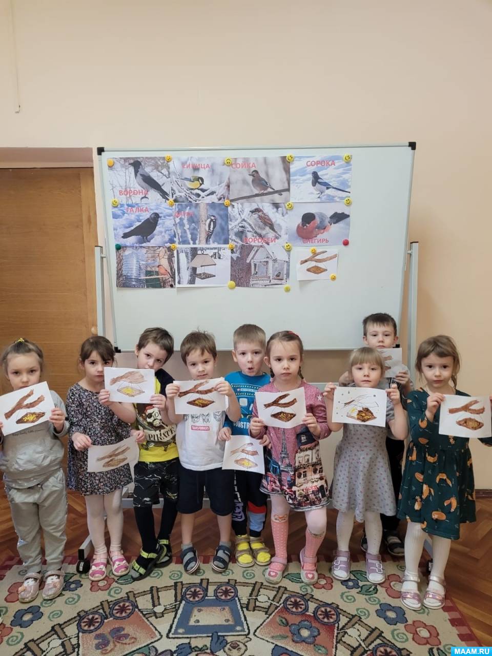 Конспект занятия по изобразительной деятельности в средней группе «Покормите птиц зимой»