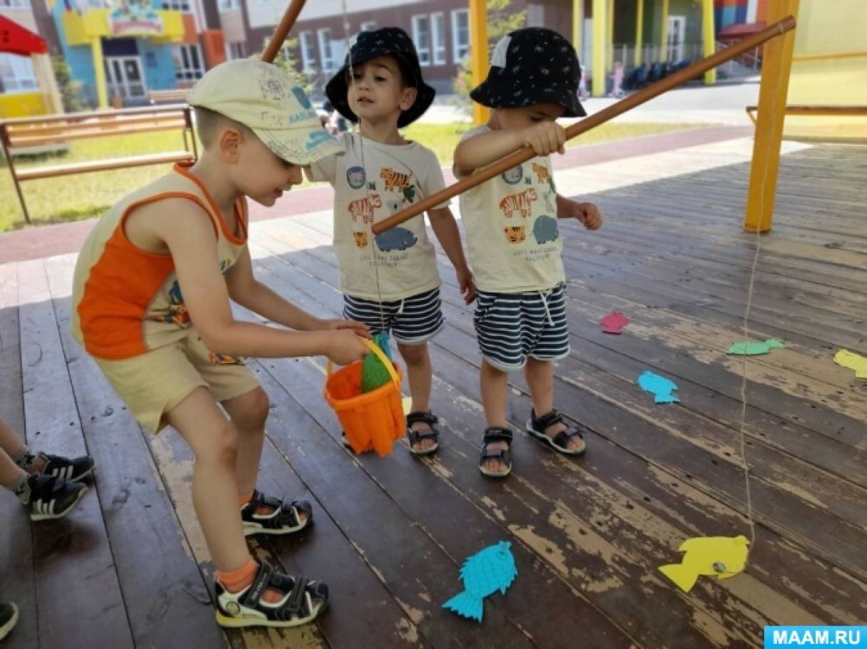 Подвижная игра «Весёлая рыбалка» для детей 3–4 лет (5 фото ...