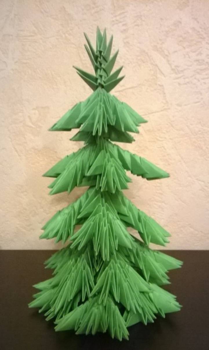 Делаем из бумаги новогоднюю елку » Путь Оригами