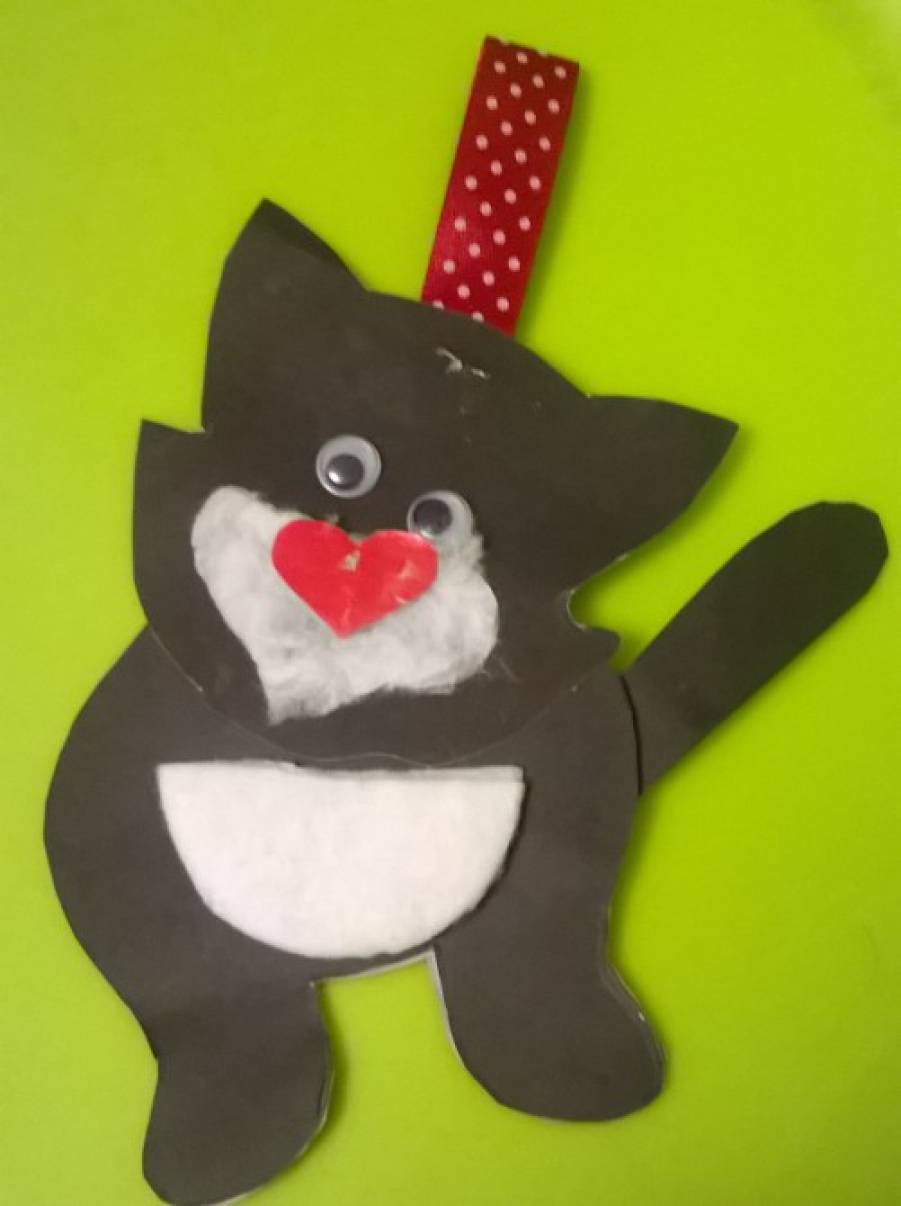 Поделка из картона «Котенок Джес» Фото Поделка из картона «Котенок Джес»