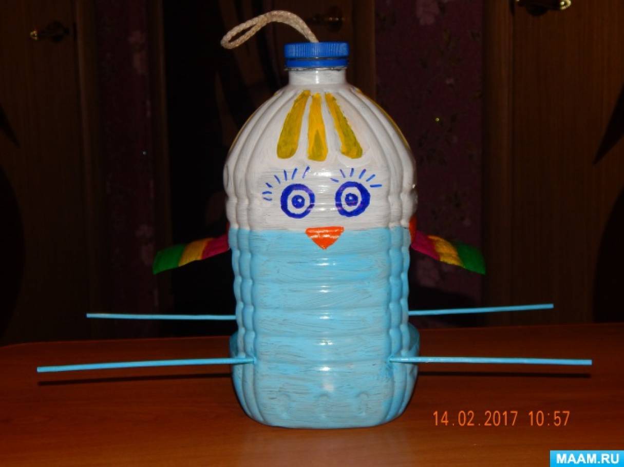 Кормушка из пластиковой бутылки. Мастер-класс