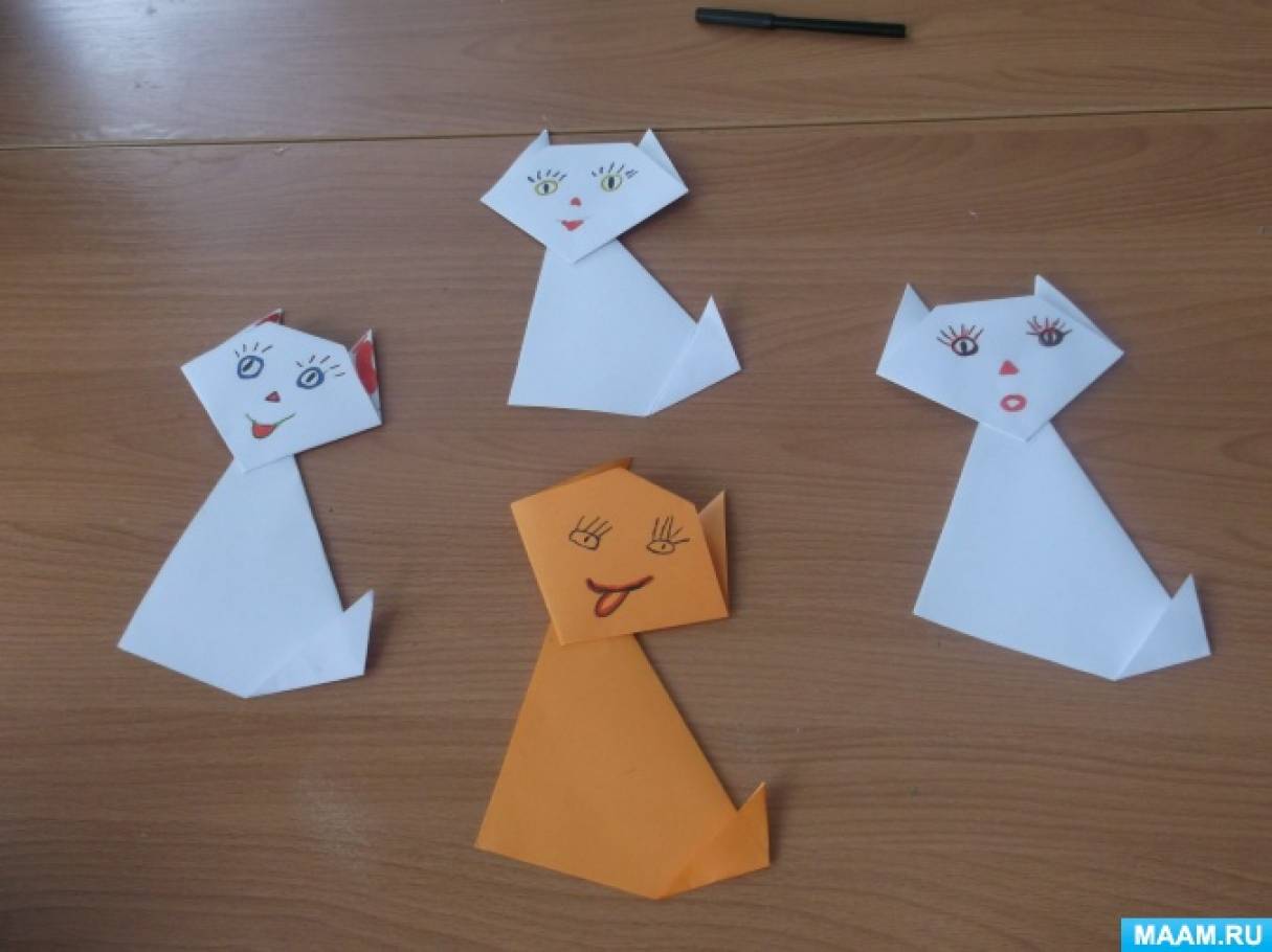 Конспект конструирование из бумаги старшая группа. Конструирование из бумаги в старшей группе. Оригами для детей старшей группы. Оригами в средней группе детского. Конструирование животные старшая группа.
