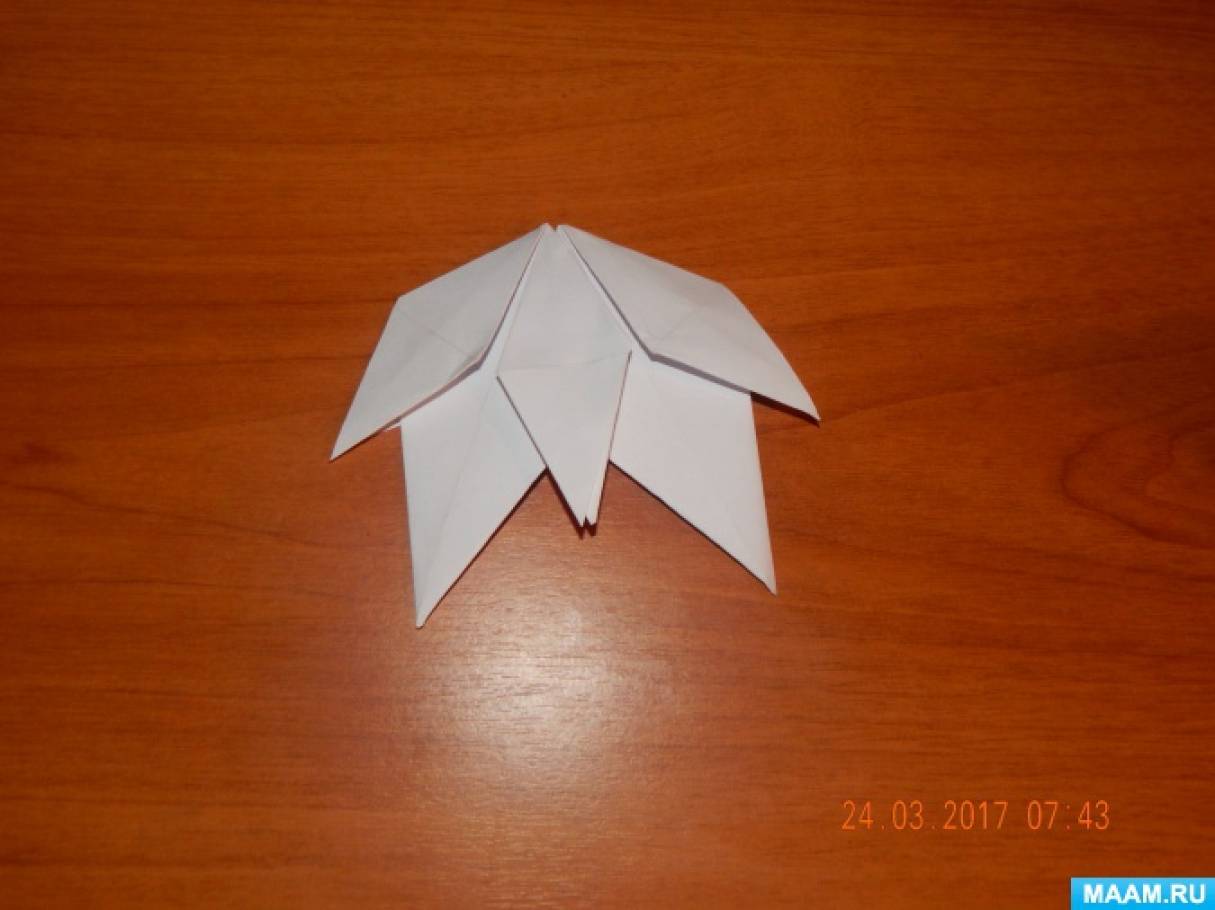 Оригами подснежники из бумаги схема. Подснежники оригами для детей