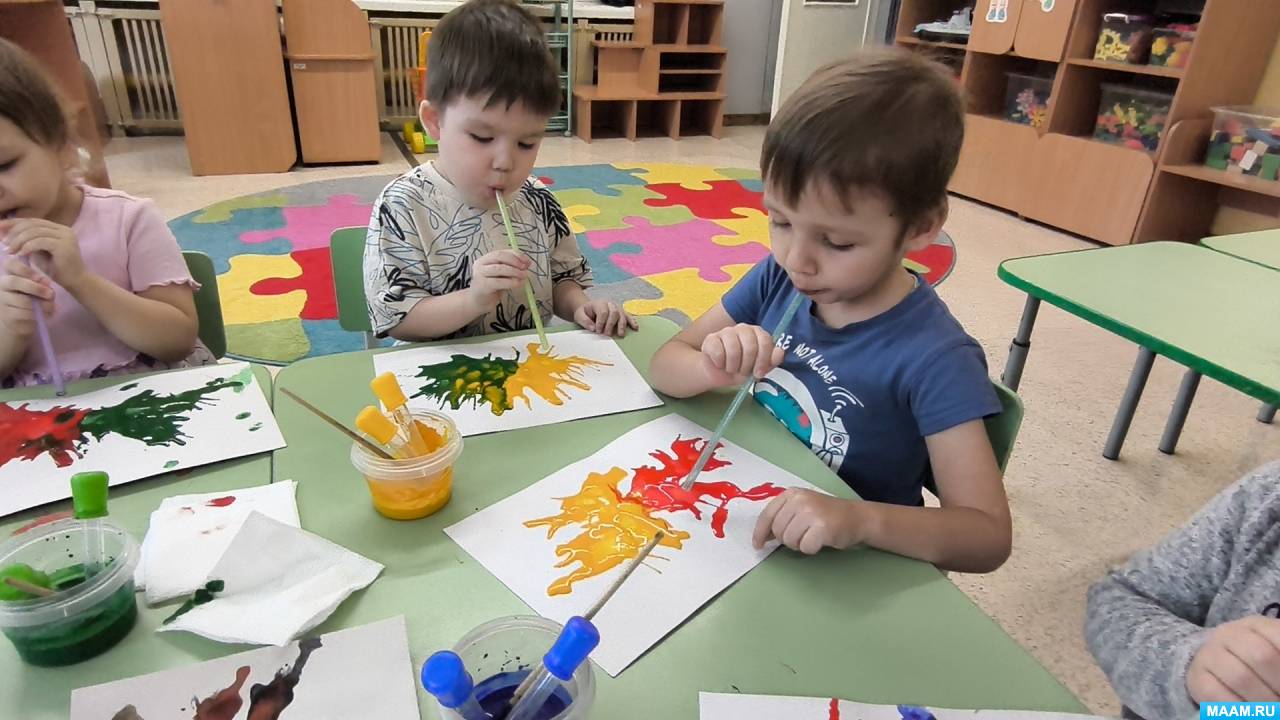 Конспект занятия по кляксографии в старших группах Конспект занятия по кляксографии в старших группах - фото