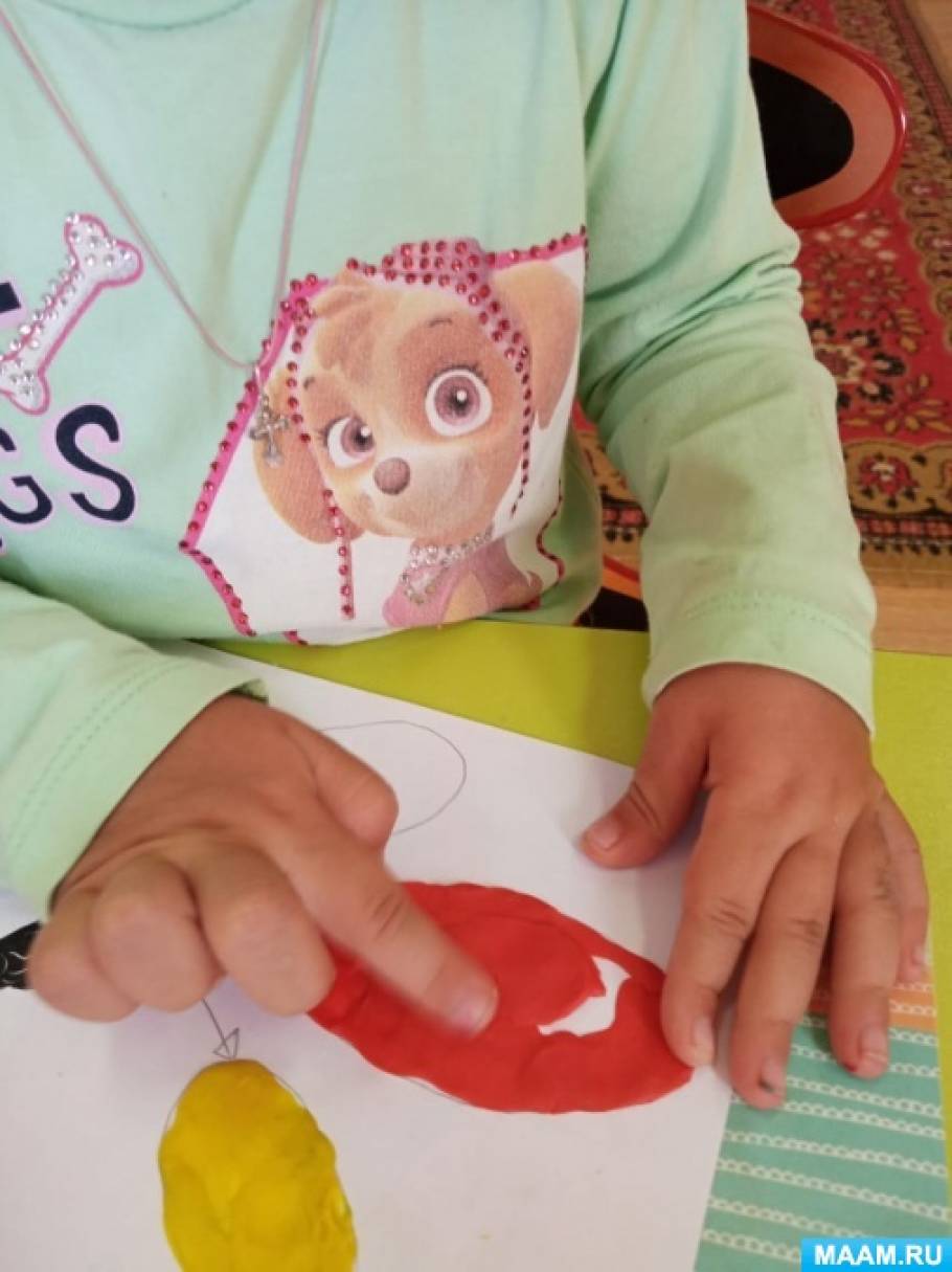 Аппликация в технике пластилинографии «Девочка с шарами» для младшего ...