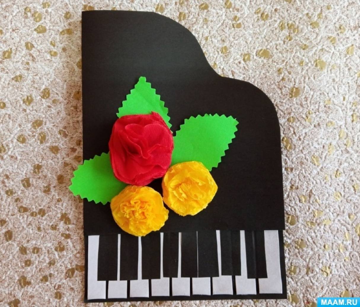 Мастер-класс по изготовлению открытки из бумаги «Фортепиано» ко Дню Пианиста на МAAM