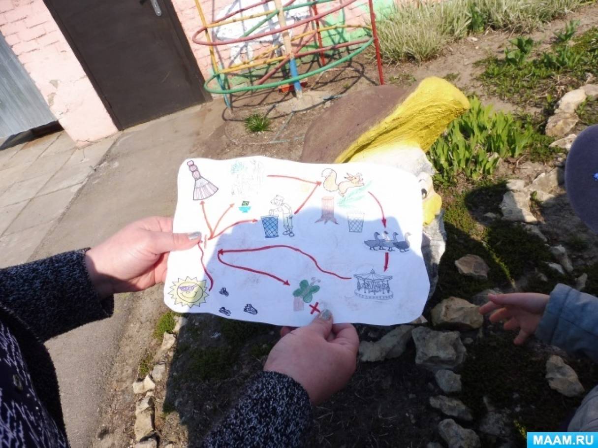 Спортивная квест игра по следам на снегу