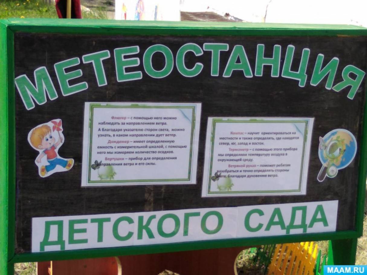 Оформление участка «Метеостанция нашего детского сада» Фото Оформление участка «Метеостанция нашего детского сада»