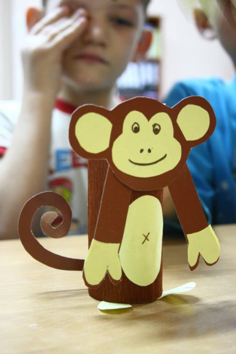 Аппликация обезьянка — символ 2016 года