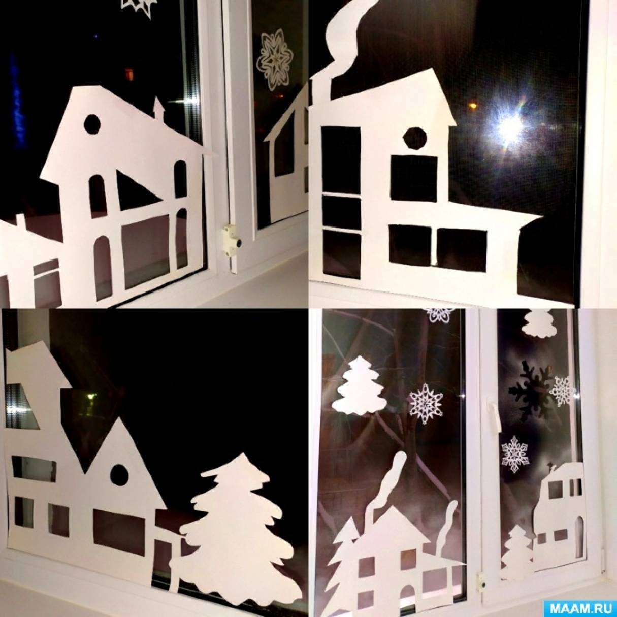 9 идей, как украсить окна на Новый год