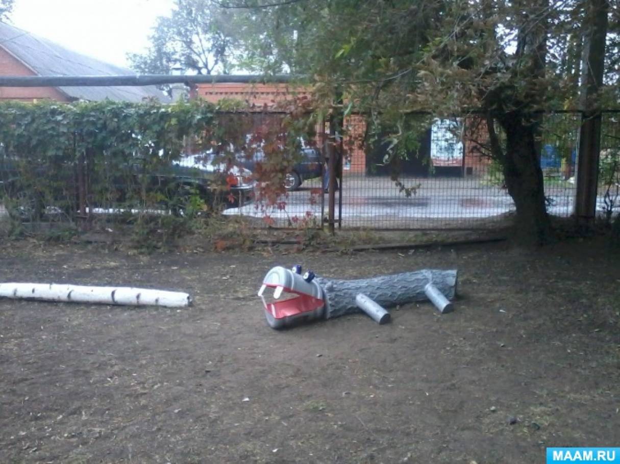 Нетрадиционное физкультурное оборудование на участке «Бегемот Тимоша» Фото Нетрадиционное физкультурное оборудование на участке «Бегемот Тимоша»