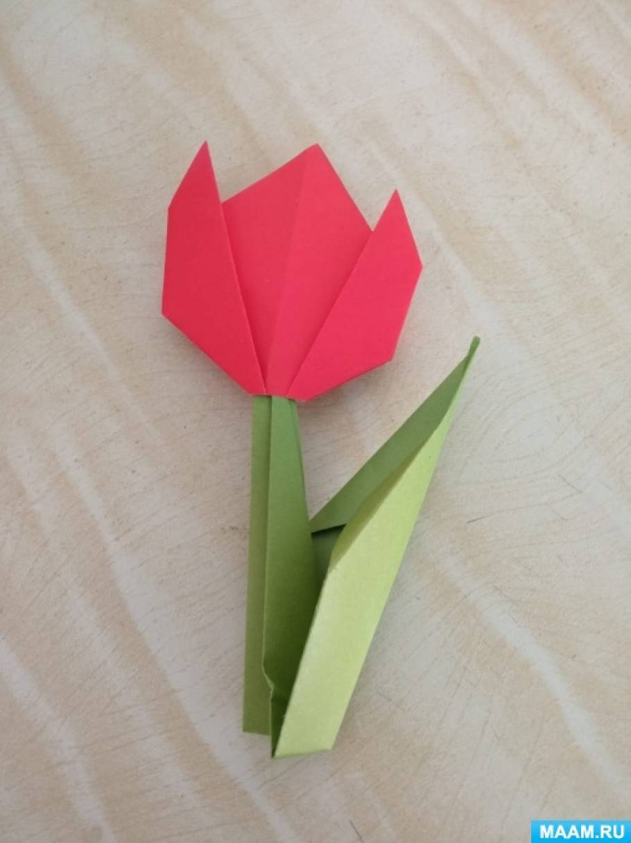 как сделать оригами тюльпан видео | Дзен