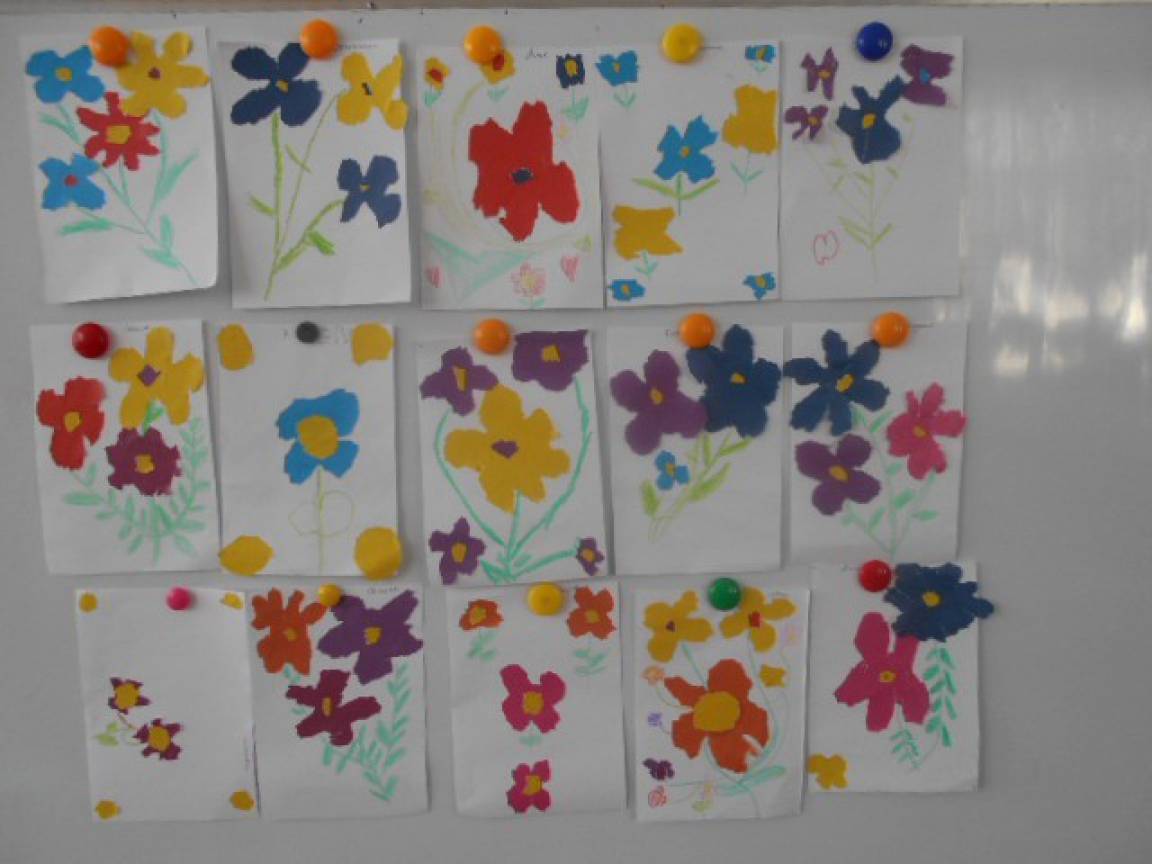 Мир цветов младшая группа. Рисование цветы на Поляне старшая группа. НОД весенние цветы 2 младшая группа.