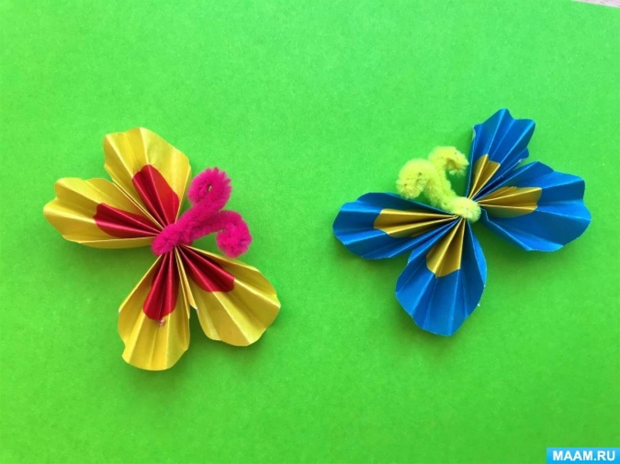 Мастер-класс по изготовлению поделки из бумажных кругов «Бабочка» для детей от 5 лет