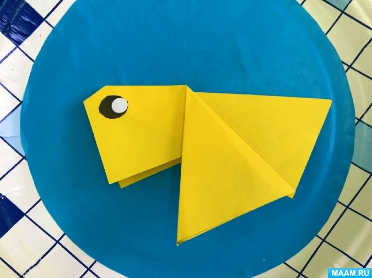 Мастер-класс по оригами «Золотая рыбка» для детей от 5 лет
